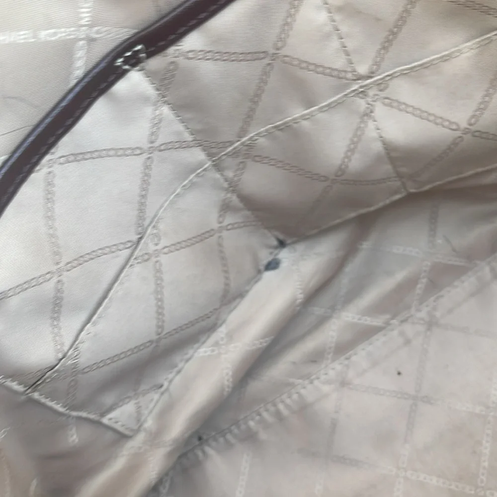 MICHAEL KORS Eva pebbled leather tote bag barolo